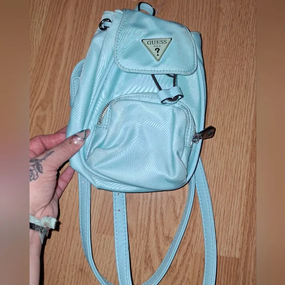 Guess | Bags | Guess Light Blue Mini Backpack | Poshmark